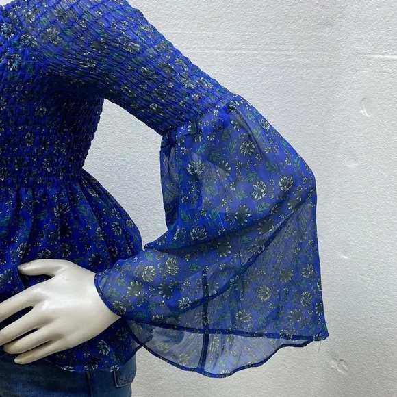 Sam Edelman Blue floral top - Picture 3 of 9